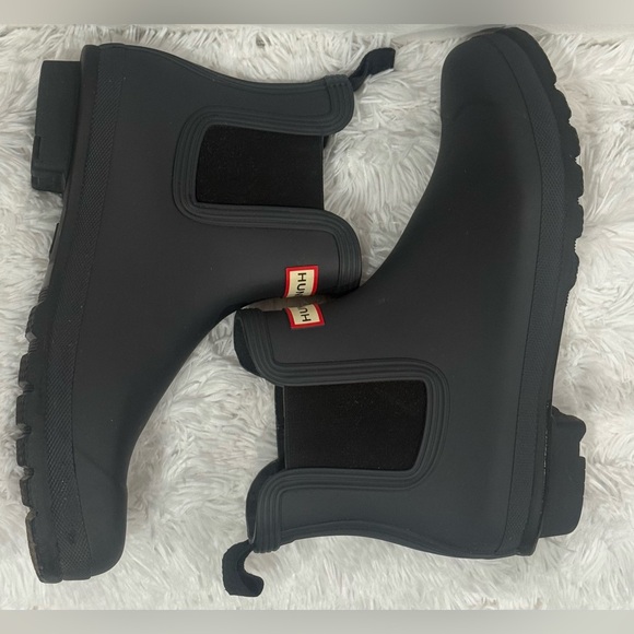 Hunter Original Chelsea Matte Ankle Rain Boots Women’s 11 Black EU 43 UK 9 - Picture 3 of 10